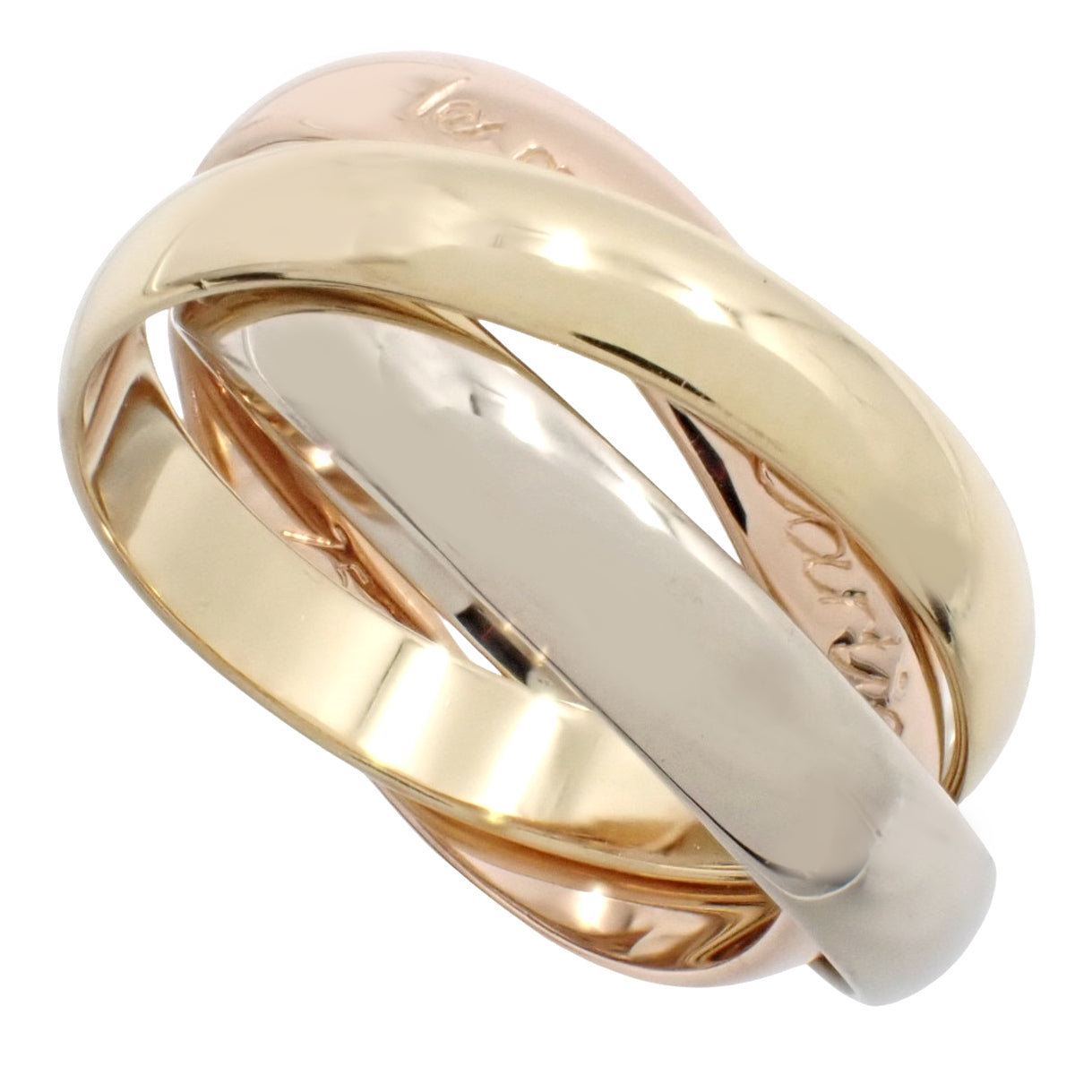 les must de Cartier Trinity Ring Yellow Gold K18YG White Gold K18WG Pink Gold K18PG 47 6.0g