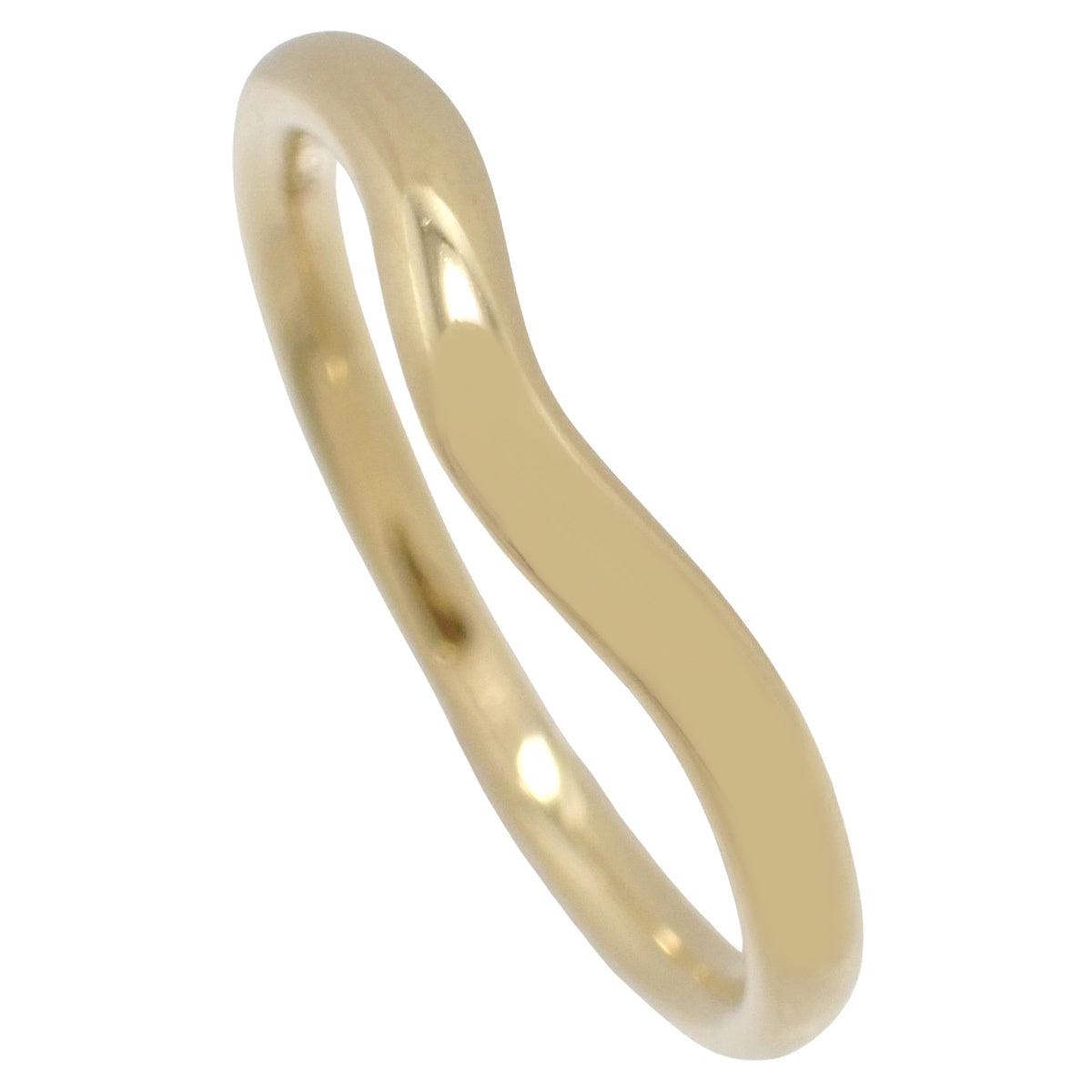 Curved band ring in 18K yellow gold, 2.5g