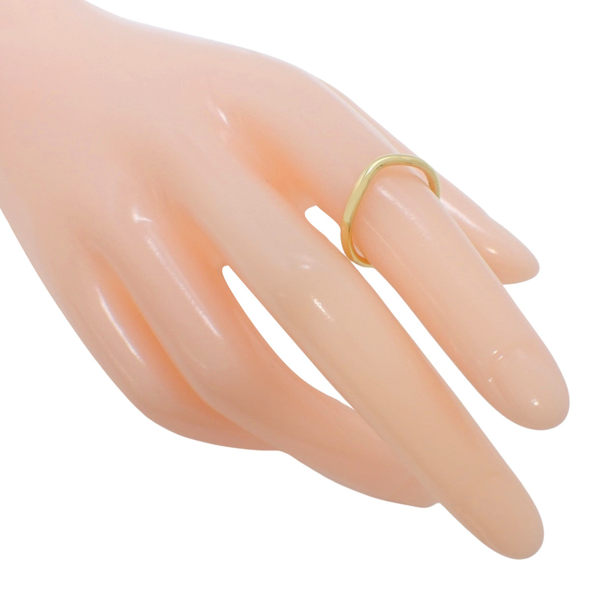 Curved band ring in 18K yellow gold, 2.5g