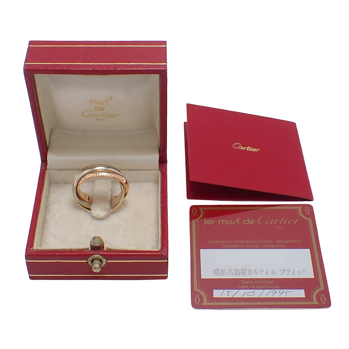 les must de Cartier トリニティ リング K18YG/PG/WG 53 7.3g