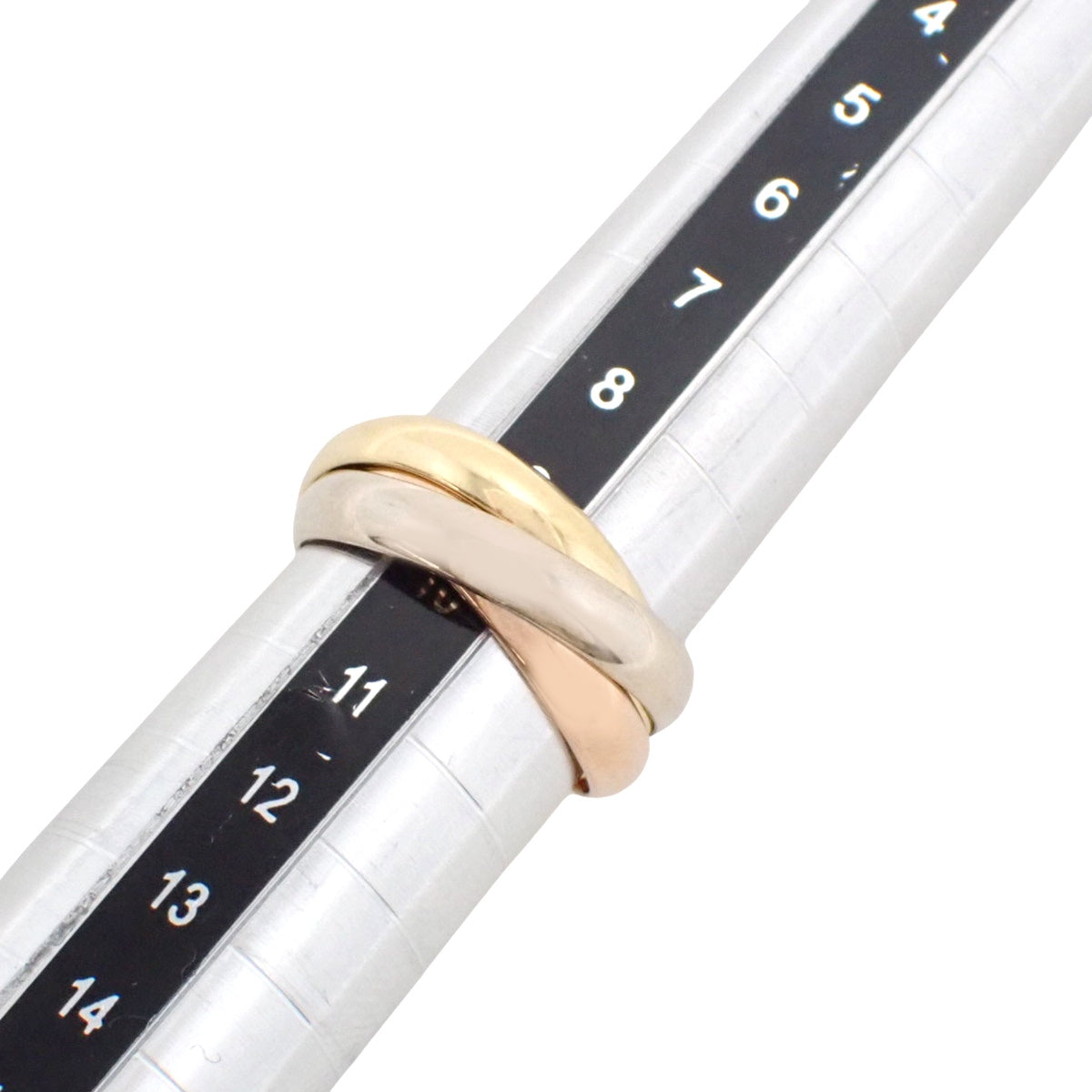 les must de Cartier Trinity 戒指 黄K金 K18YG 白K金 K18WG 玫瑰金 K18PG 50号 7.1g