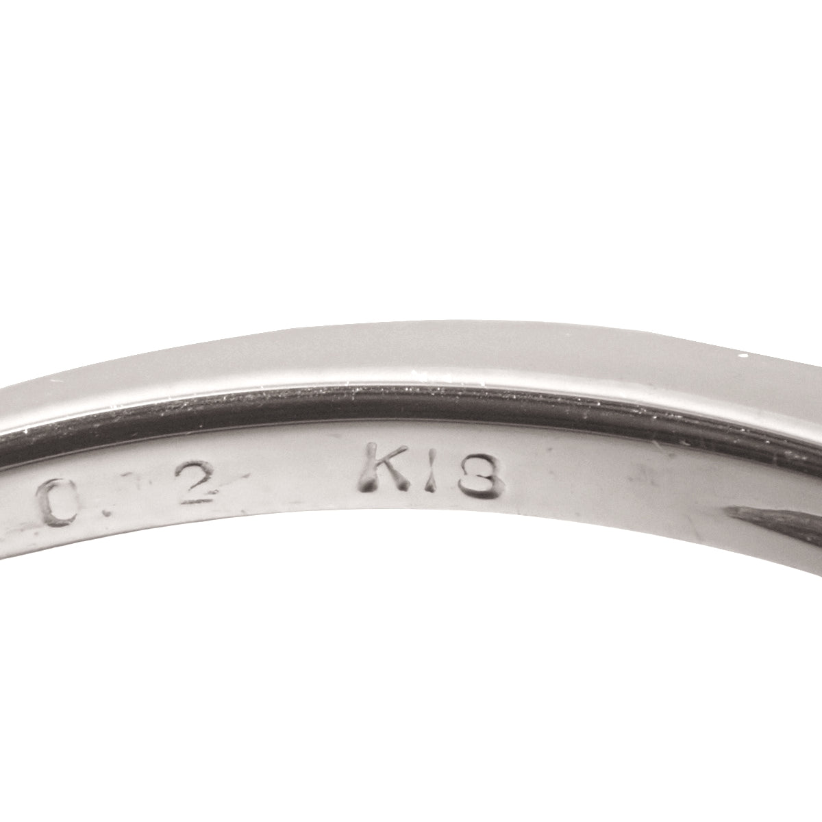 ダイヤモンド フラワーリング ダイヤモンド D0.12 ホワイトゴールド K18WG 11(51)号 1.6g