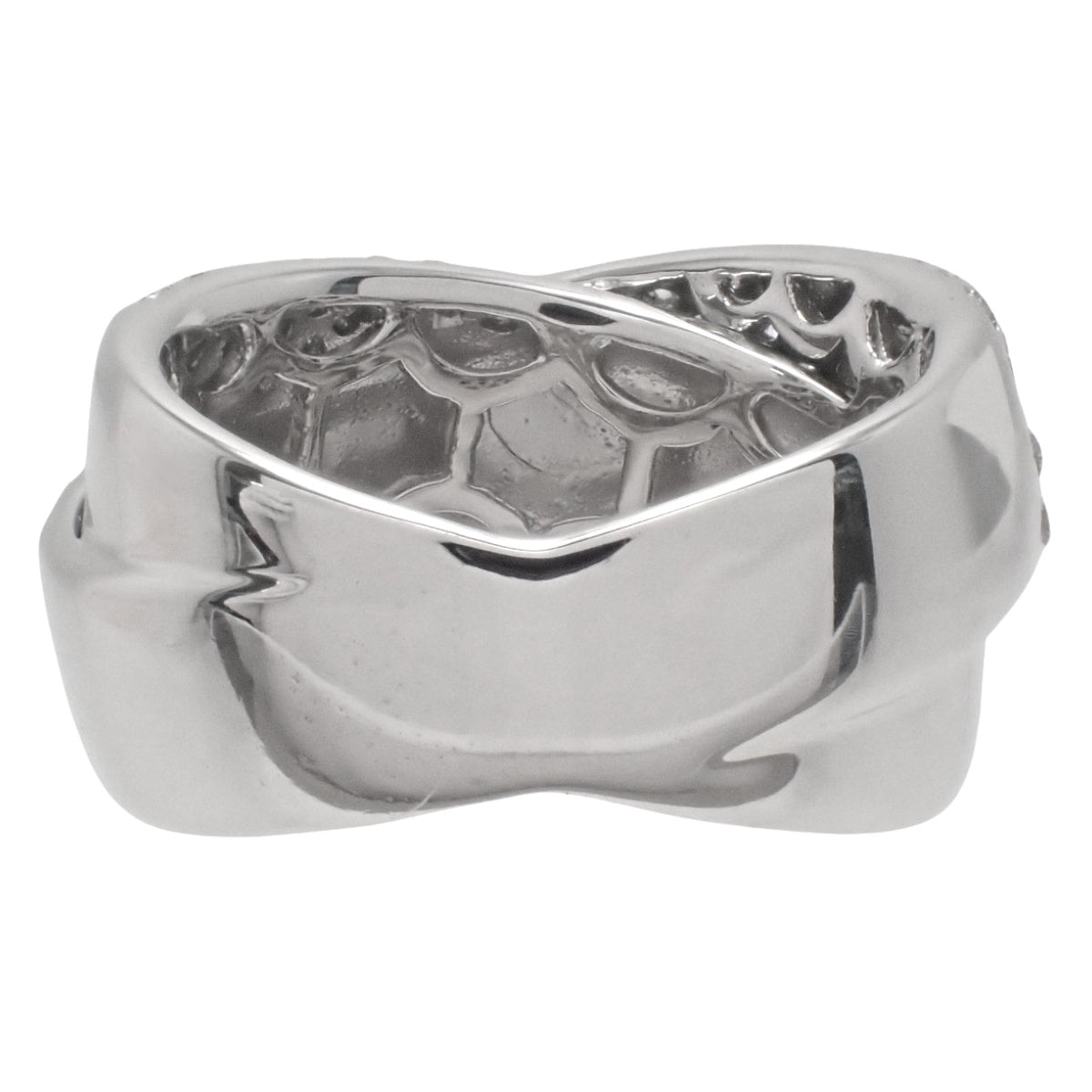 Cross Diamond Ring D1.90 White Gold K18WG Size 12.5 (US 6.5) 14.5g