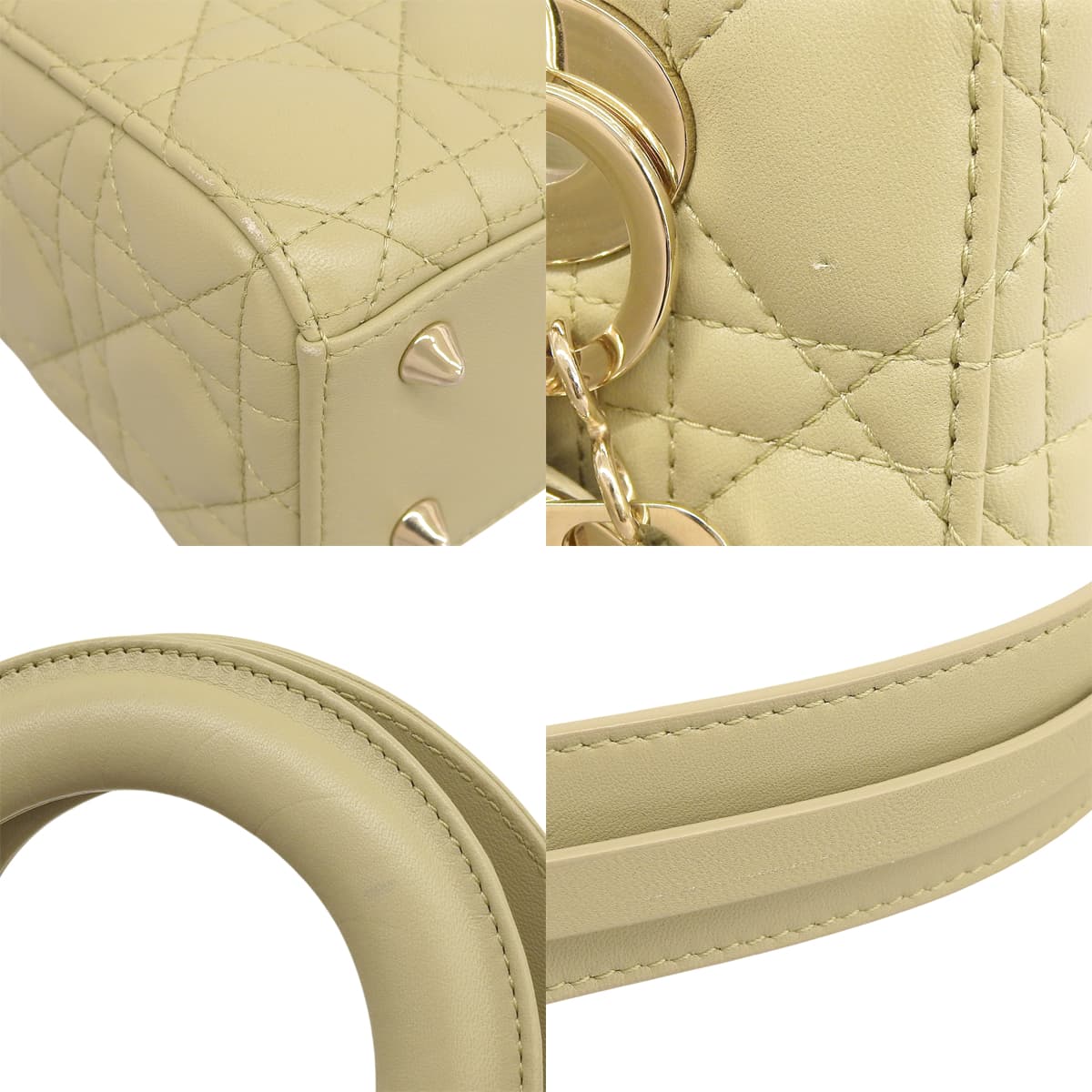 カナージュ レディディオール スモール レザー グリーン