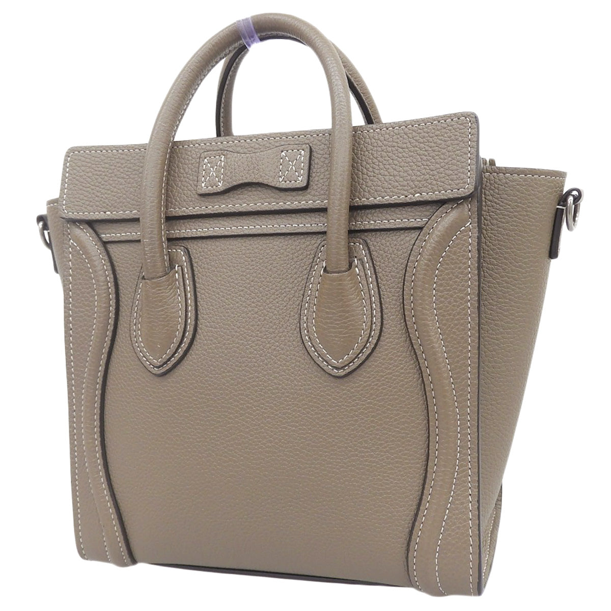 Luggage Nano Shopper in Drummed Calfskin Souris 189243DRU.09SO