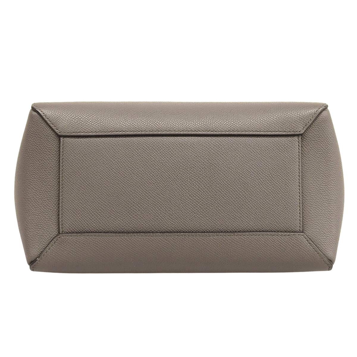 Micro grained calf leather belt bag in grey