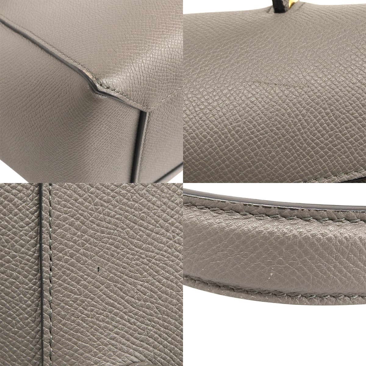 Micro grained calf leather belt bag in grey