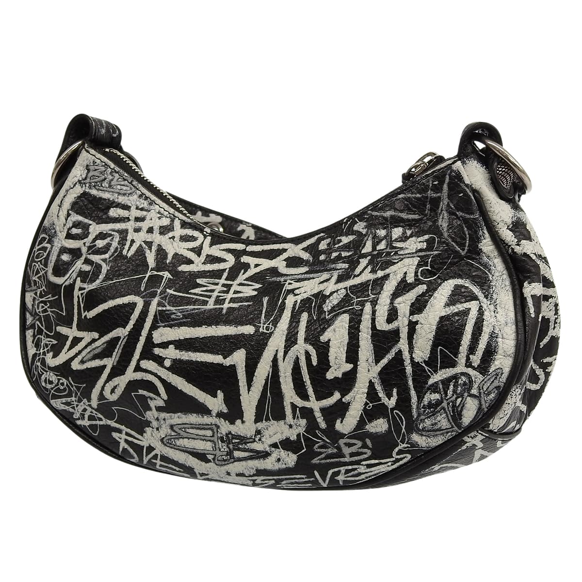 ル・カゴール XS グラフィティ レザー ブラック ホワイト 671309