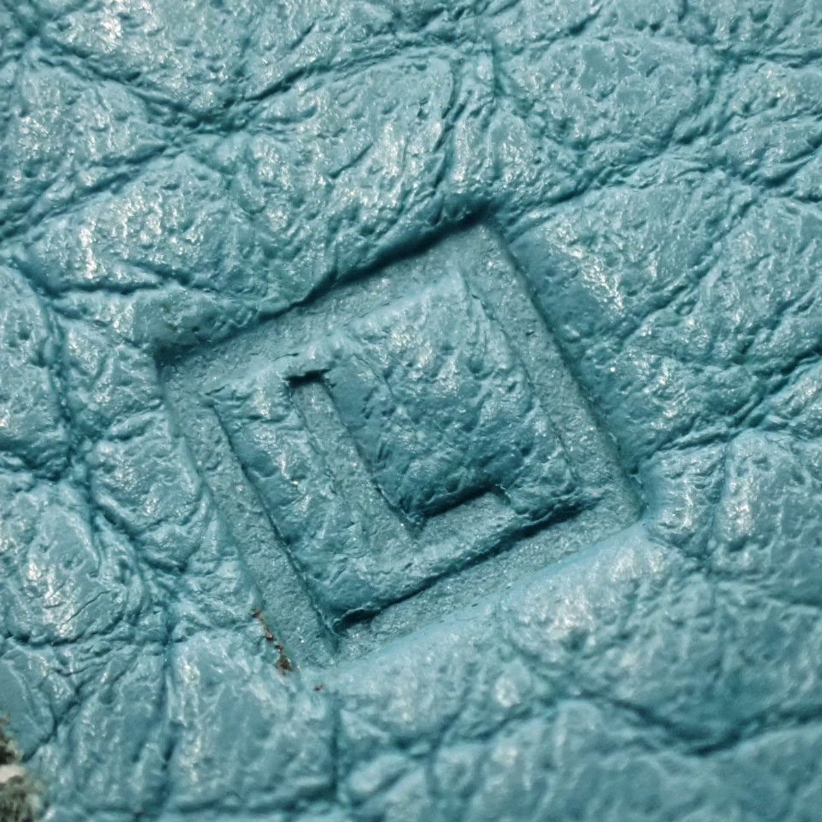 Kelly 32 (inner stitching) Taurillon Clemence leather, palladium hardware, blue jean, L stamp