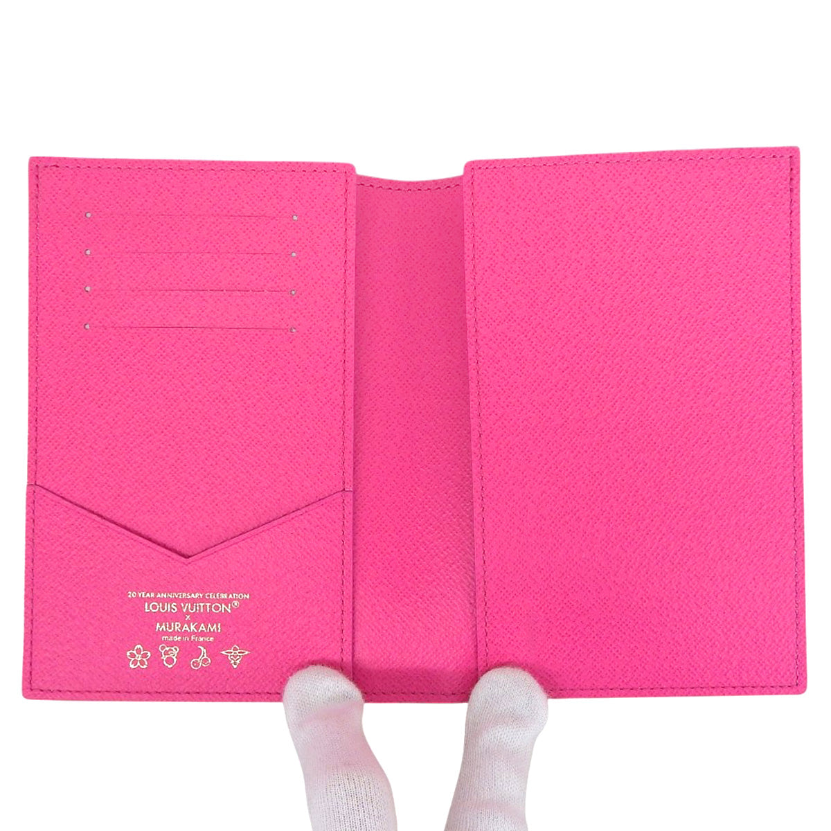 Monogram Multicolore LV x TM Couverture Passport Cover, Monogram Multicolore, White, Multicolore, M14178, Takashi Murakami Collaboration