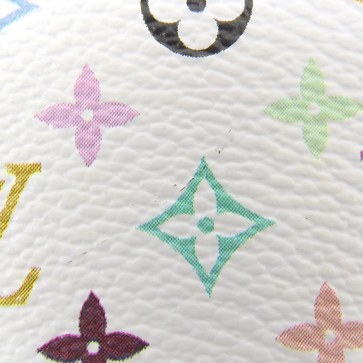 Monogram Multicolore LV x TM Couverture Passport Cover, Monogram Multicolore, White, Multicolore, M14178, Takashi Murakami Collaboration