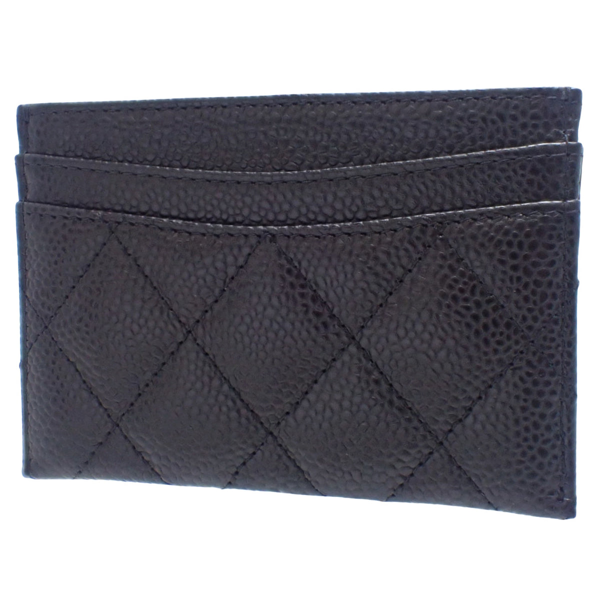 マトラッセ ココマーク クラシック カードケース キャビアスキン ブラック AP0213