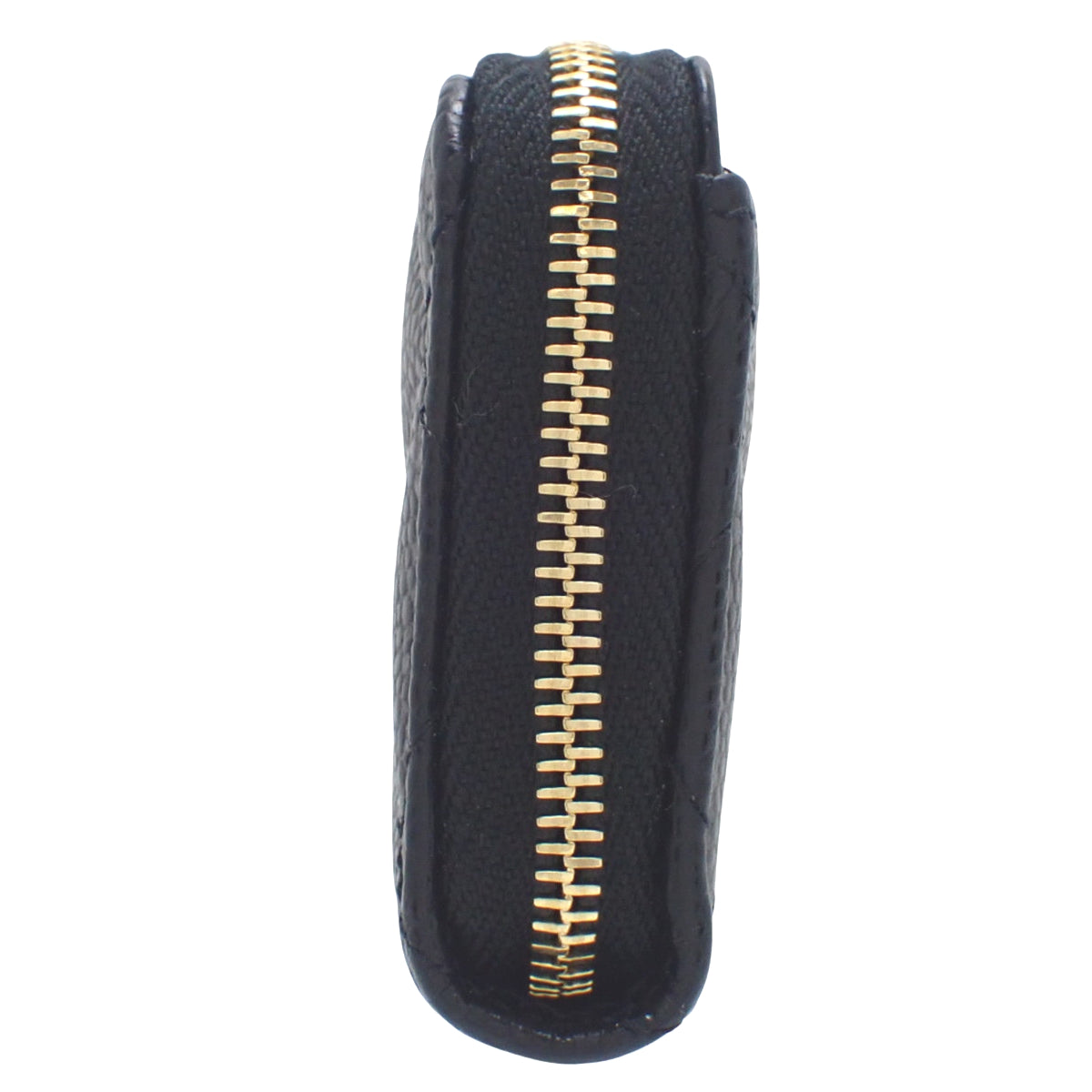 Matelassé Classic Zip Coin Purse in Black Caviar