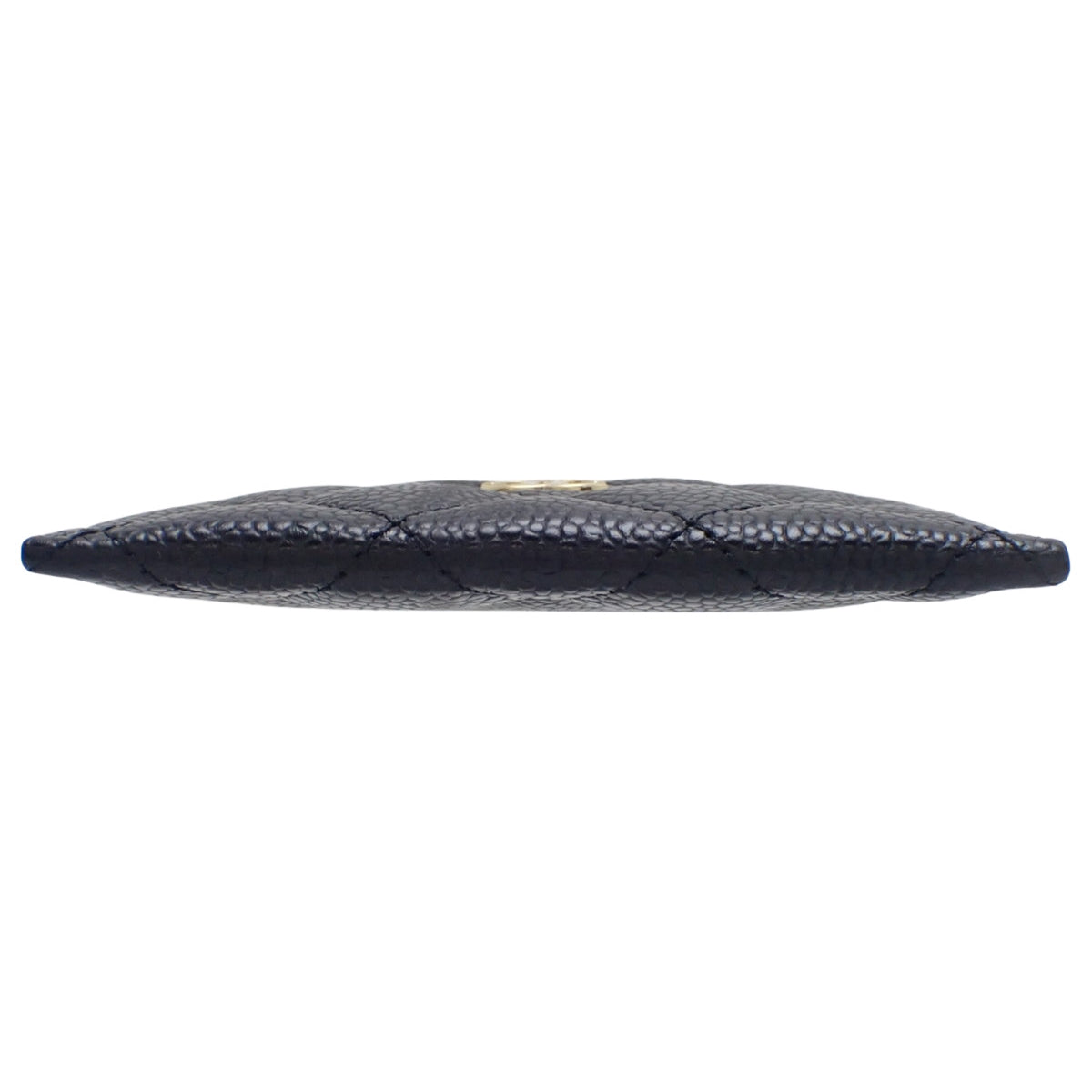 Matelasse Coco Mark Classic Card Case in Caviar Leather, Black, AP0213
