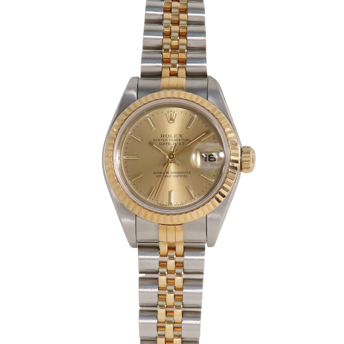 Datejust 69173 YG/SS T-serial Champagne Dial Automatic Ladies