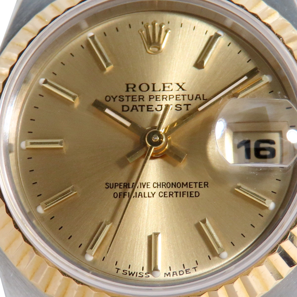 Datejust 69173 YG/SS T-serial Champagne Dial Automatic Ladies