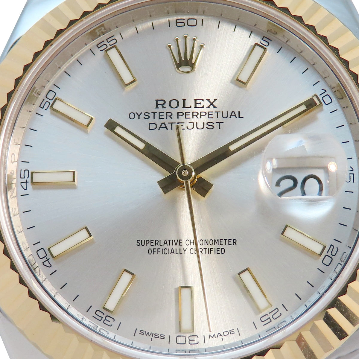 デイトジャスト41 126333 YG/SS ランダム番 シルバー 自動巻き メンズ