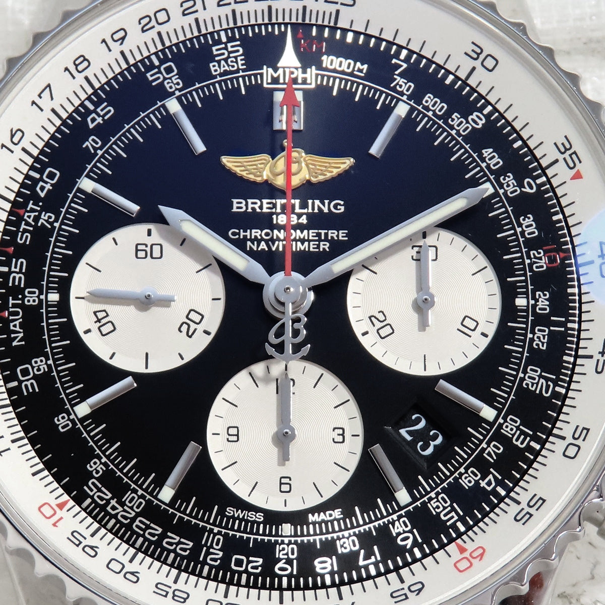 ナビタイマー01 AB0120 SS ブラック 自動巻き メンズ
