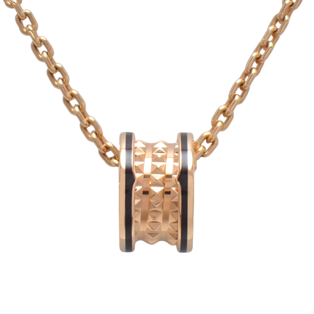 B.zero1 玫瑰金、18K金和陶瓷材质的岩石项链,CE认证,24.1克