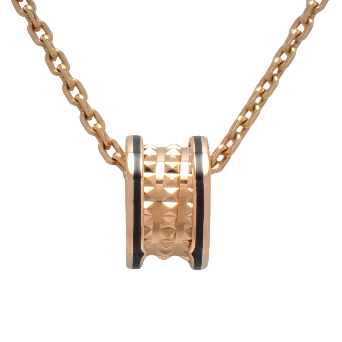 B.zero1 玫瑰金、18K金和陶瓷材质的岩石项链,CE认证,24.1克