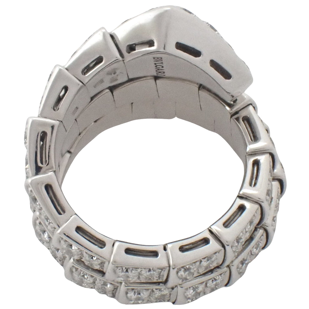 Serpenti Viper Ring Diamond White Gold K18WG 15.8g