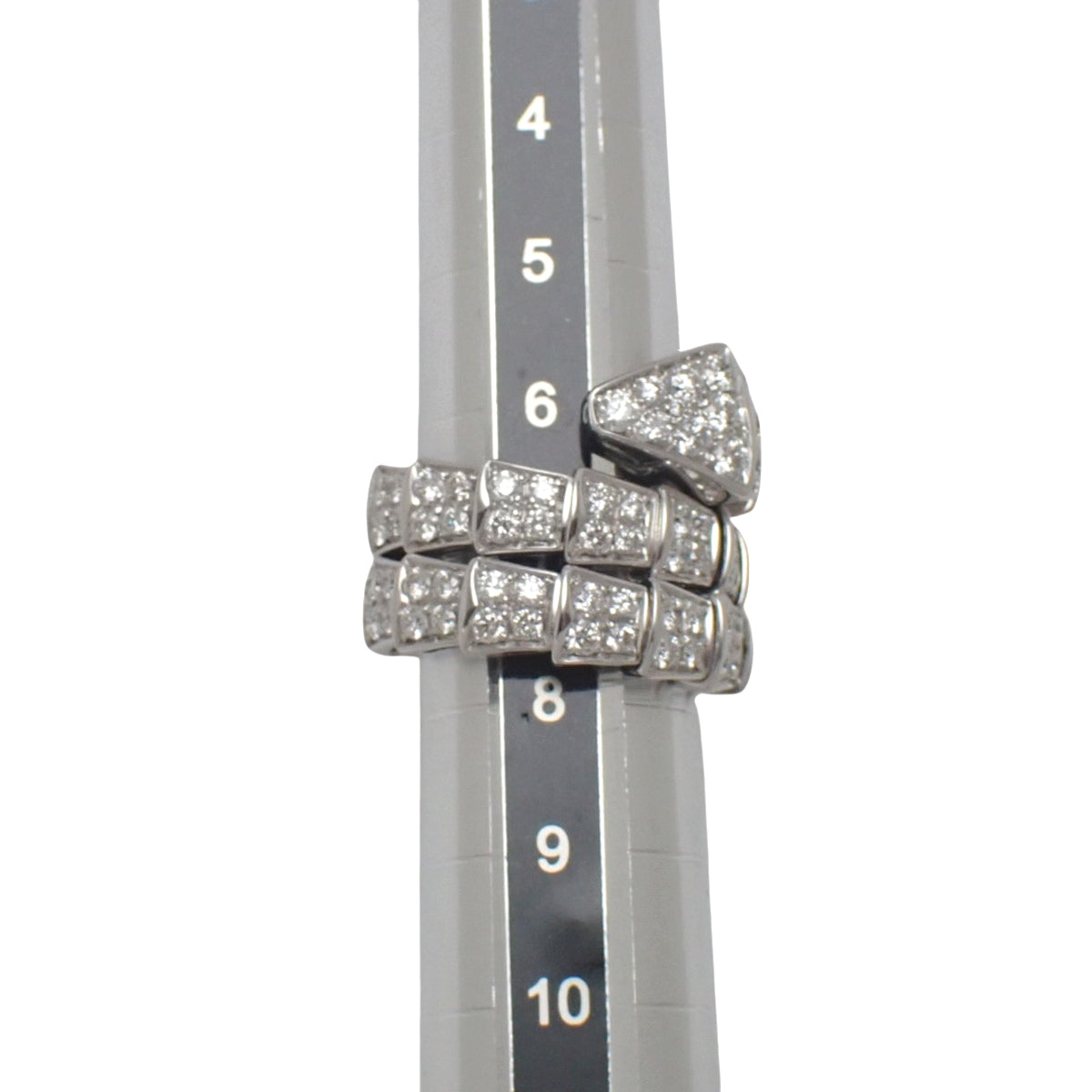 Serpenti Viper Ring Diamond White Gold K18WG 15.8g
