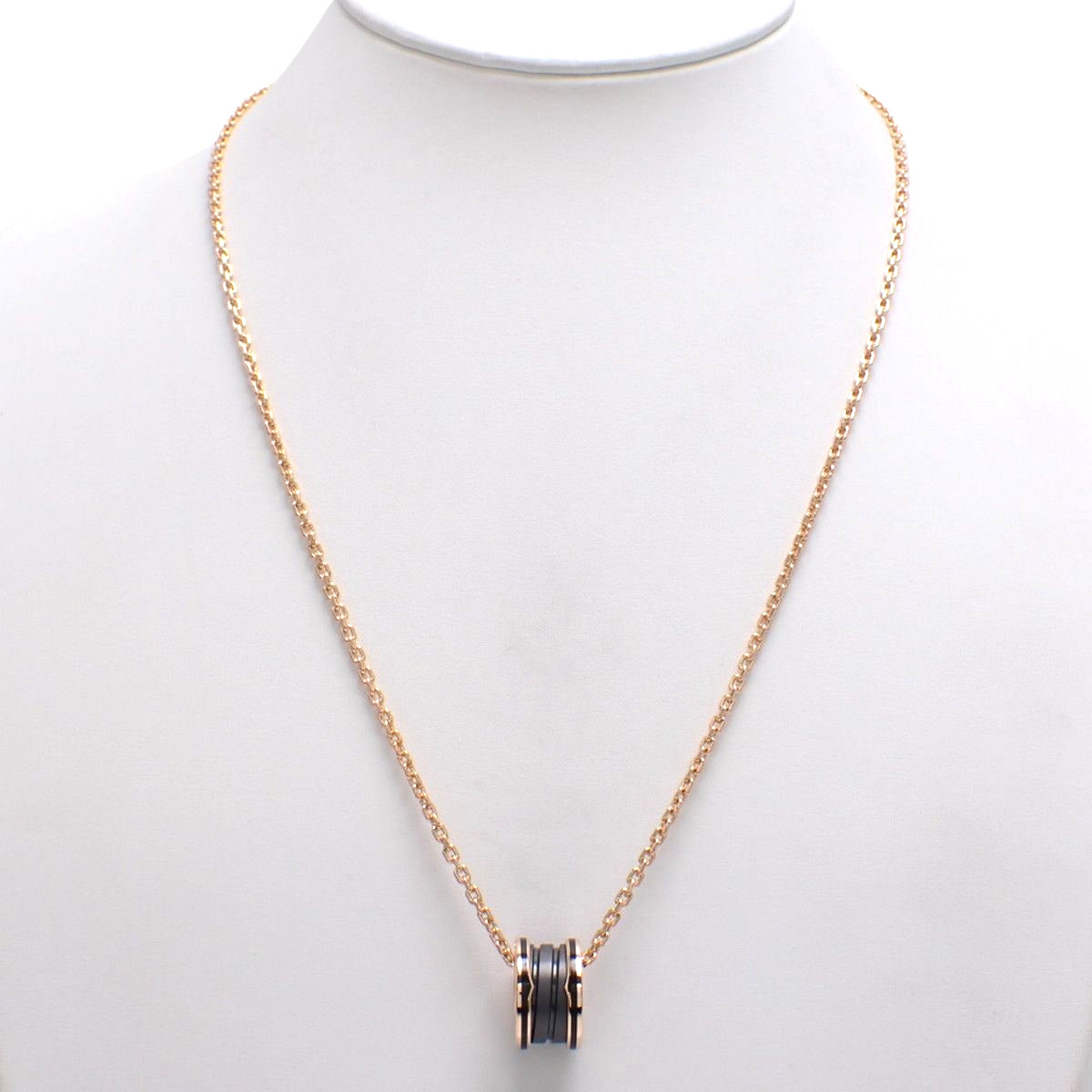 ビー・ゼロワン ネックレス ピンクゴールド K18PG マットセラミック 26.0g