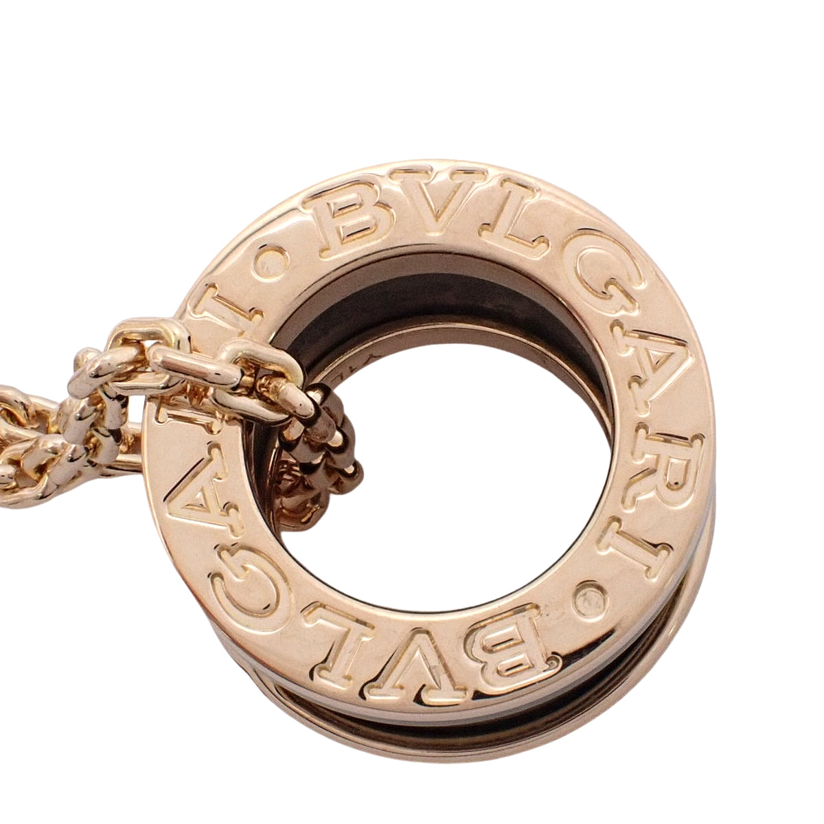 ビー・ゼロワン ネックレス ピンクゴールド K18PG マットセラミック 26.0g