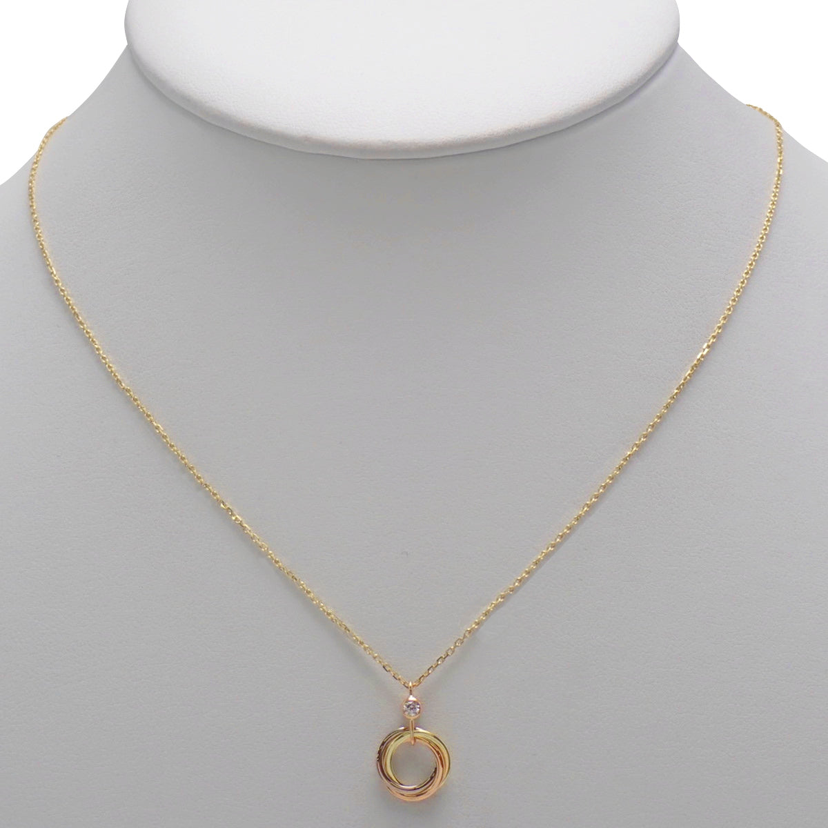 ベビー トリニティ ペンダント ダイヤモンド K18PG/WG/YG 2.8g