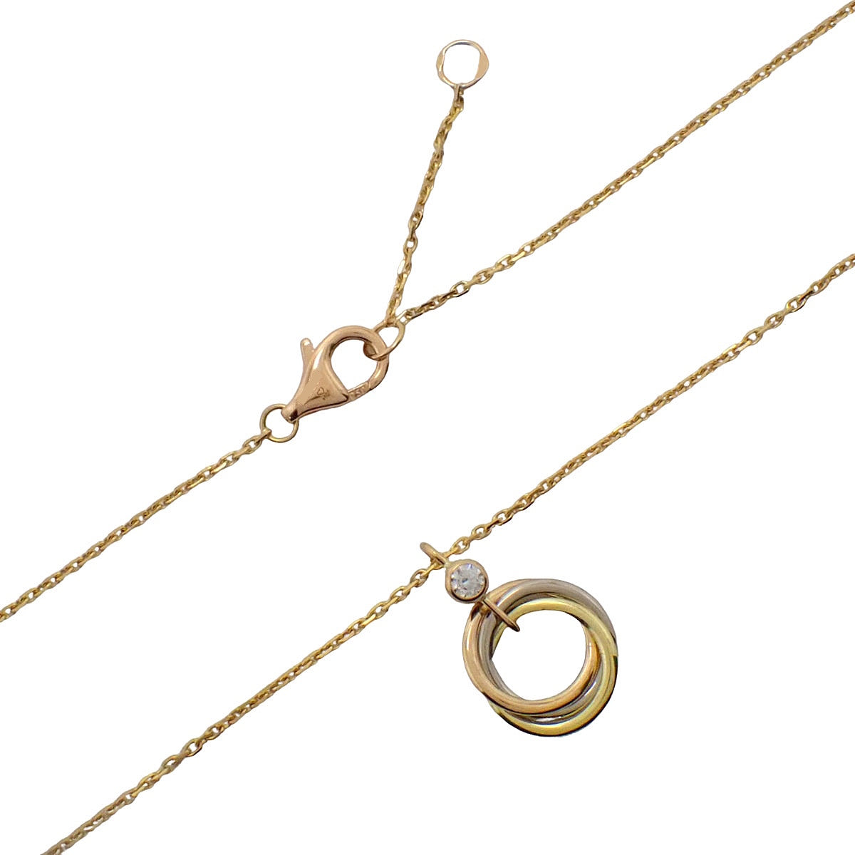 ベビー トリニティ ペンダント ダイヤモンド K18PG/WG/YG 2.8g