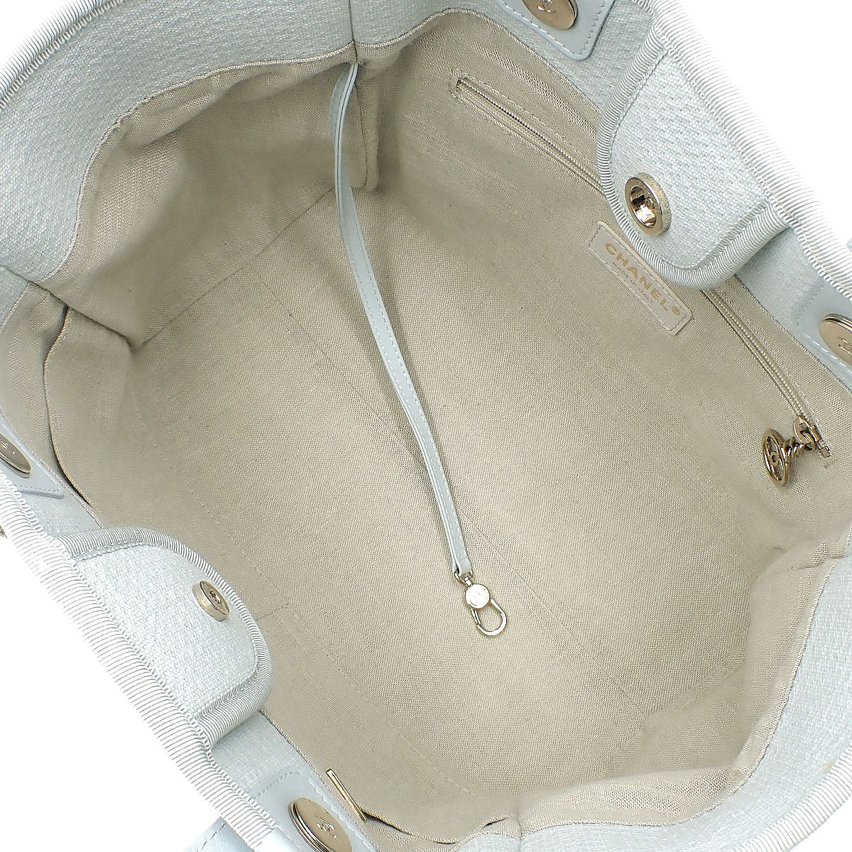 Deauville Shopping Bag, Canvas, Light Blue AS3257