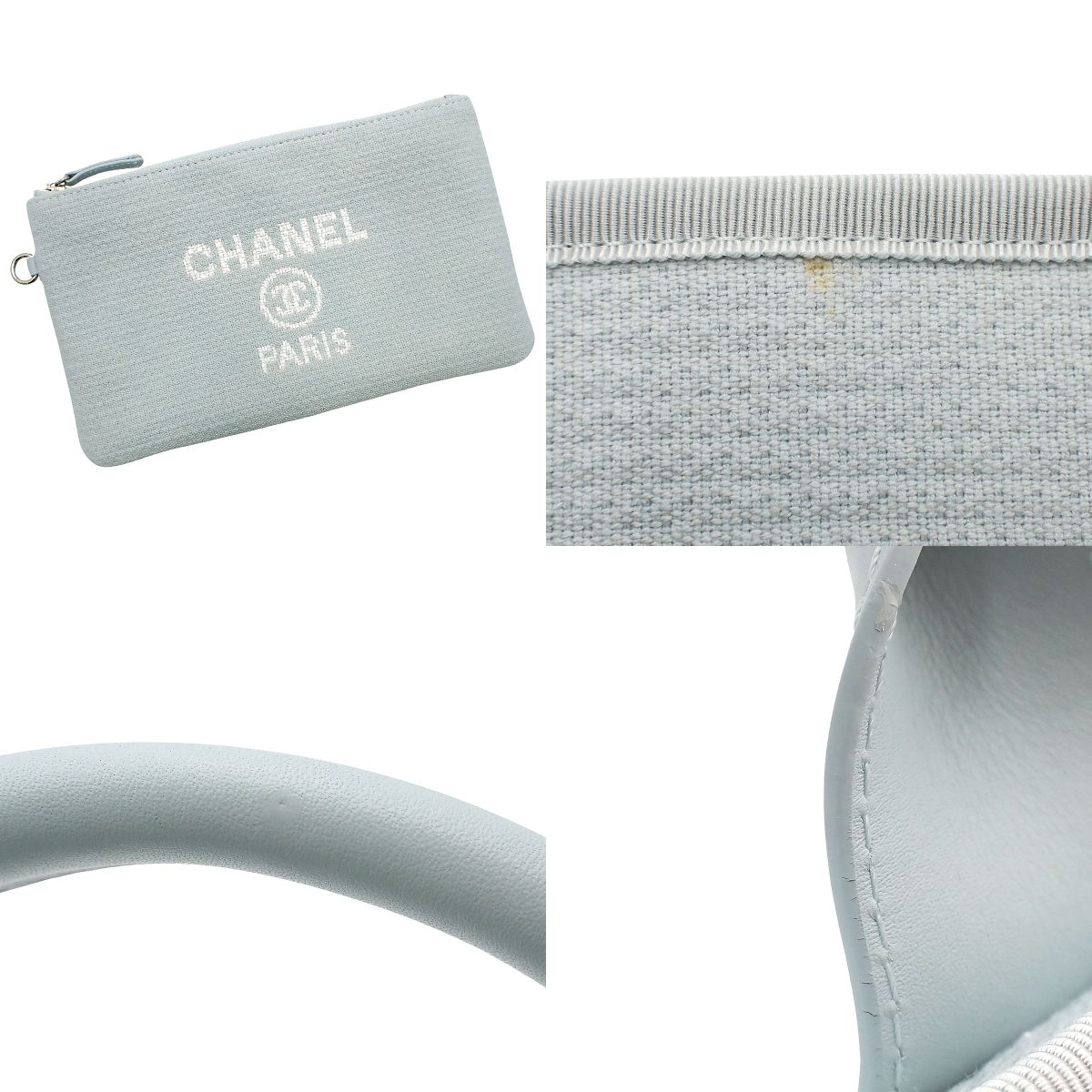 ドーヴィル ショッピング バッグ キャンバス ライトブルー AS3257