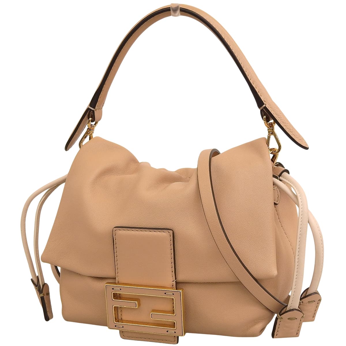 マンマバゲット スモール ナッパレザー ベージュ 8BS105ABVE