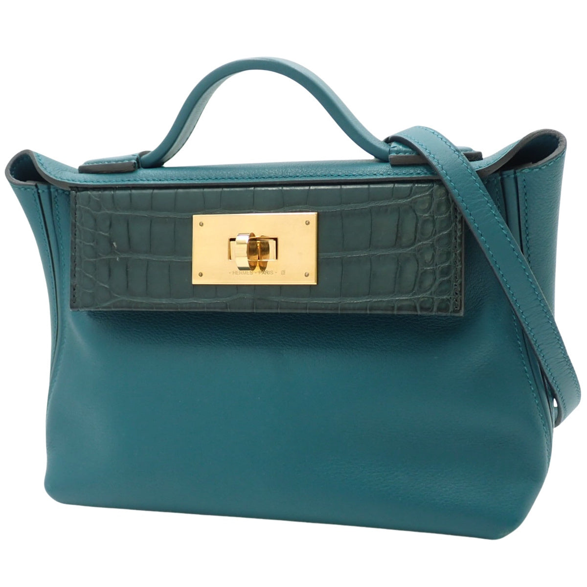 サック ヴァンキャトル ミニ21 タッチ アリゲーター クロコダイル スイフト ヴェールボスフォール ヴェールシプレス ゴールド金具 B刻印