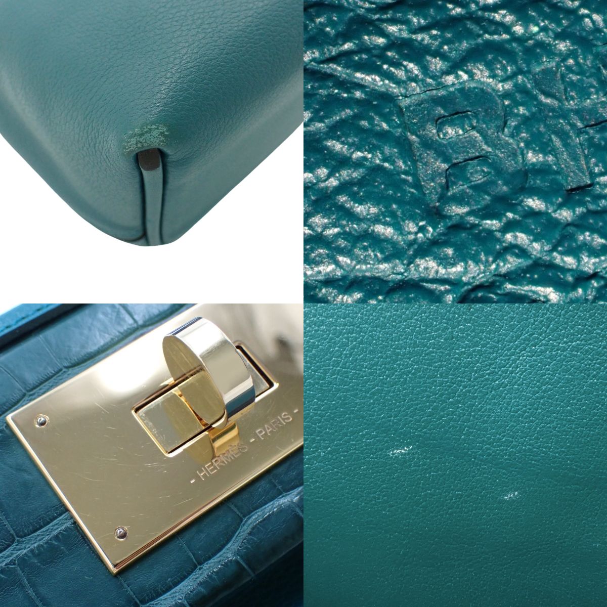 サック ヴァンキャトル ミニ21 タッチ アリゲーター クロコダイル スイフト ヴェールボスフォール ヴェールシプレス ゴールド金具 B刻印