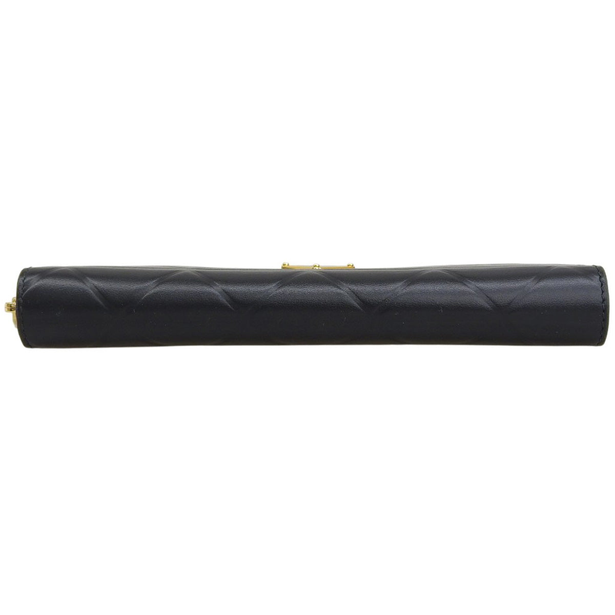 Triangle Logo Long Wallet, Leather, Black, 1ML506