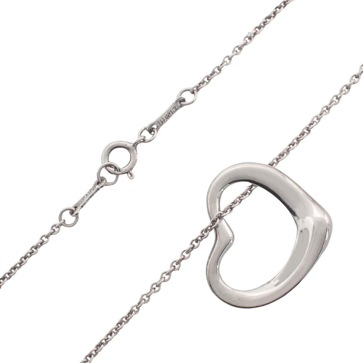 镂空心形吊坠,纯银 SV925