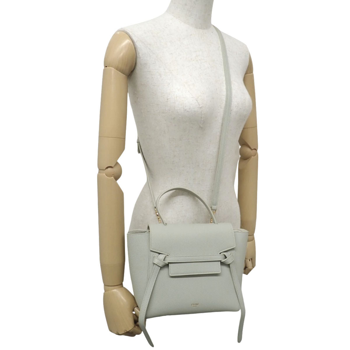 Nano Belt Bag in Grained Calfskin Sage 189003ZVA.30VD