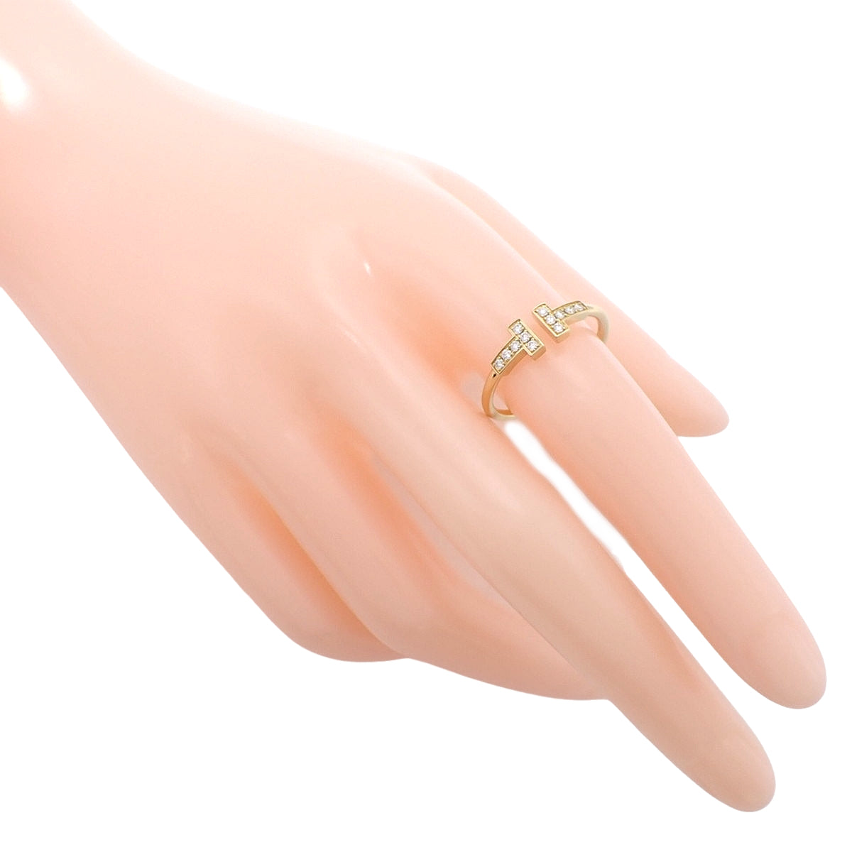 ダイヤモンド ワイヤー リング ダイヤモンド イエローゴールド K18YG 18(58)号 2.8g