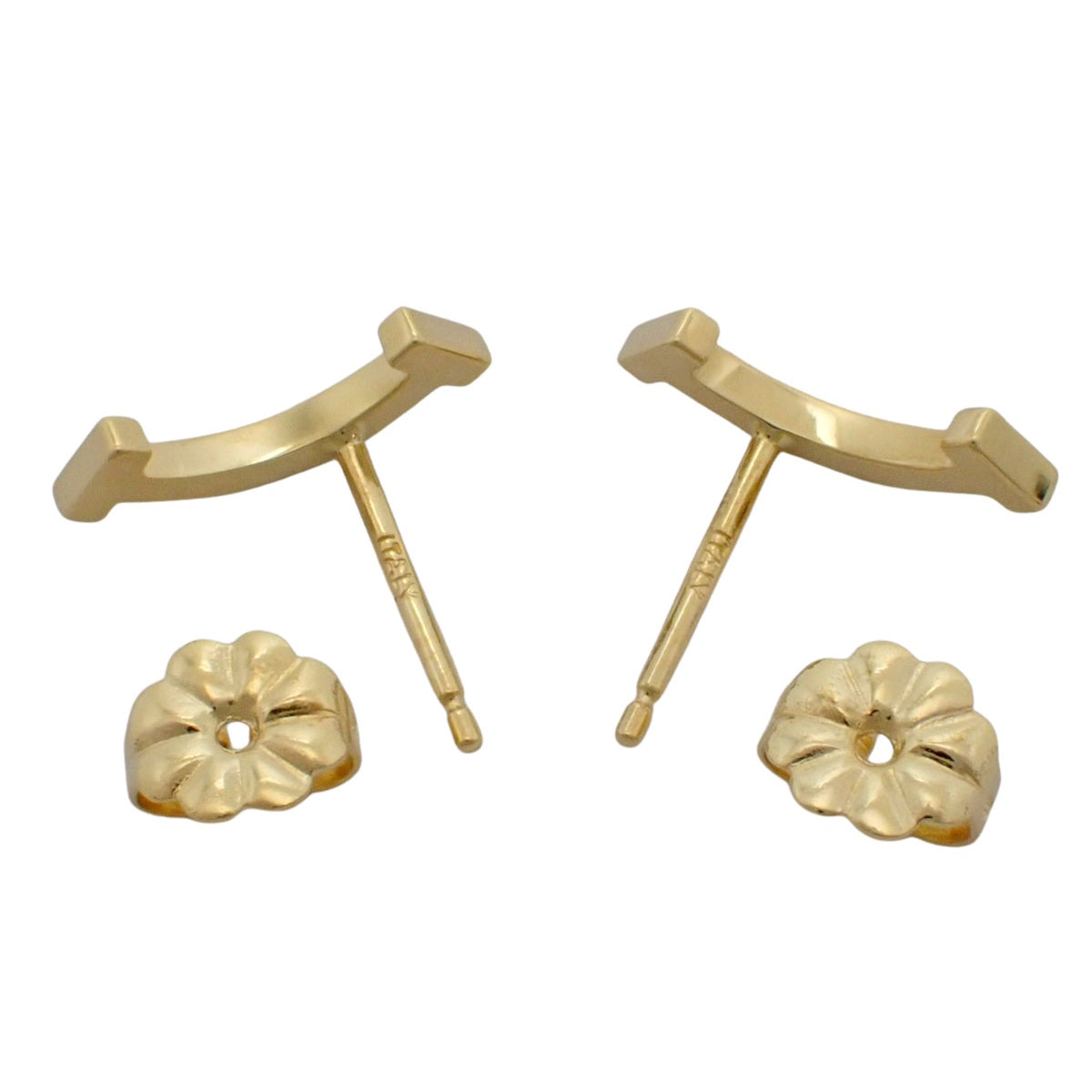 笑脸迷你耳环 黄18K金 1.6克