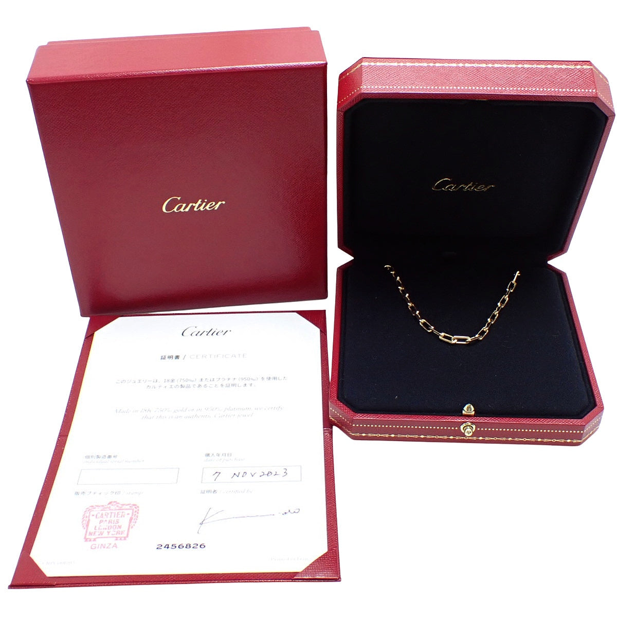 サントス ドゥ カルティエ ネックレス イエローゴールド K18YG 24.5g
