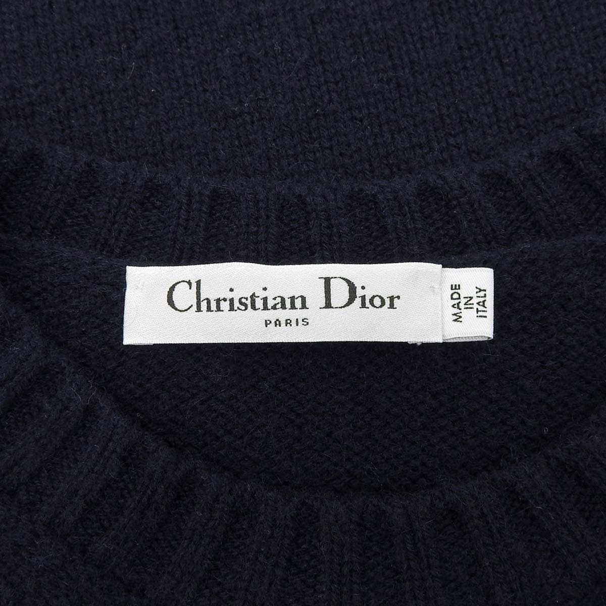 Back logo crew neck knit 34