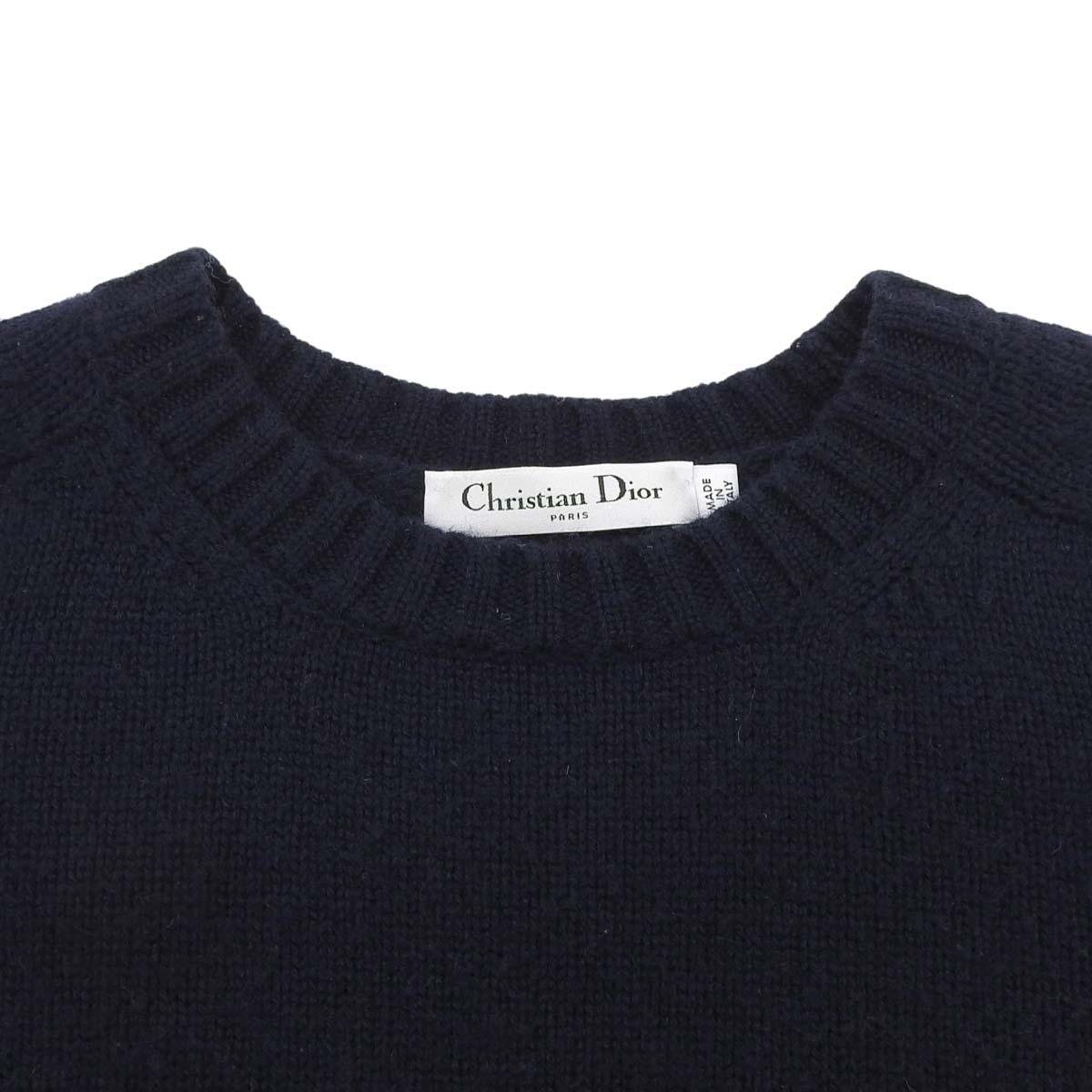 Back logo crew neck knit 34