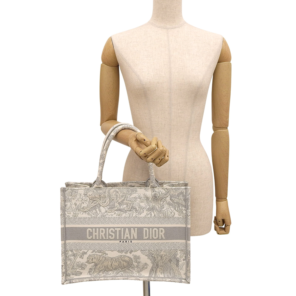 ブックトート ミディアム コットン ライトグレー M1296ZTDT_M20I