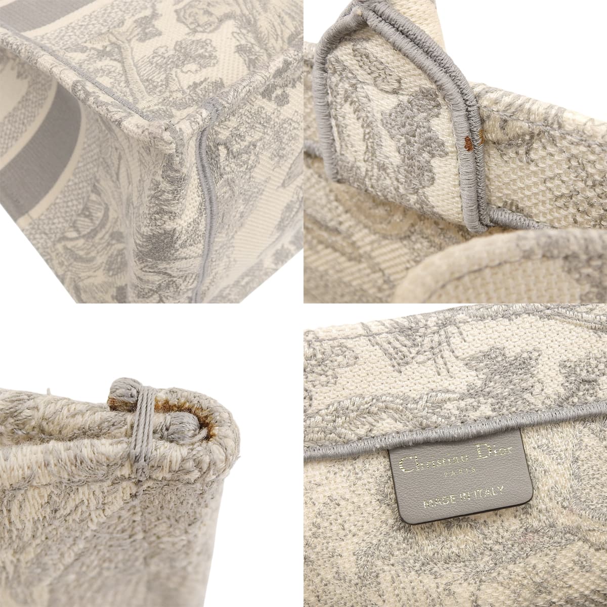 ブックトート ミディアム コットン ライトグレー M1296ZTDT_M20I