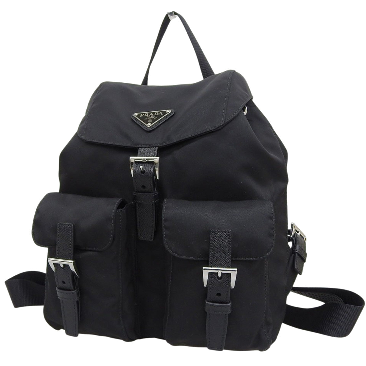 Re-Nylon バックパック ナイロン サフィアーノレザー ブラック 1BZ677