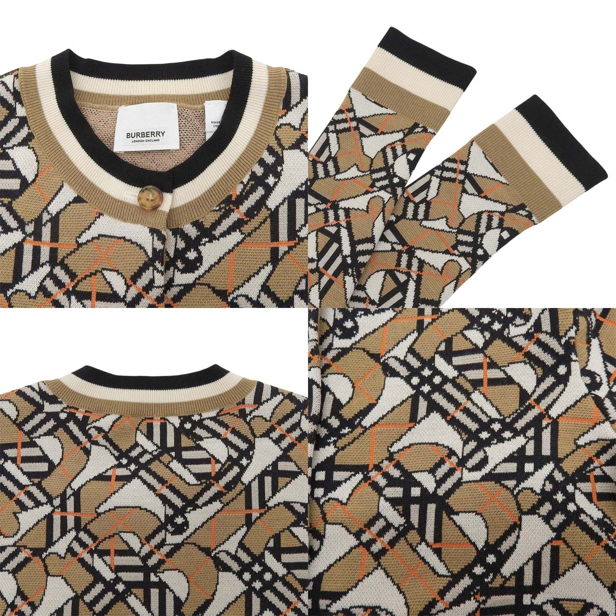 TBモノグラム カーディガン XS