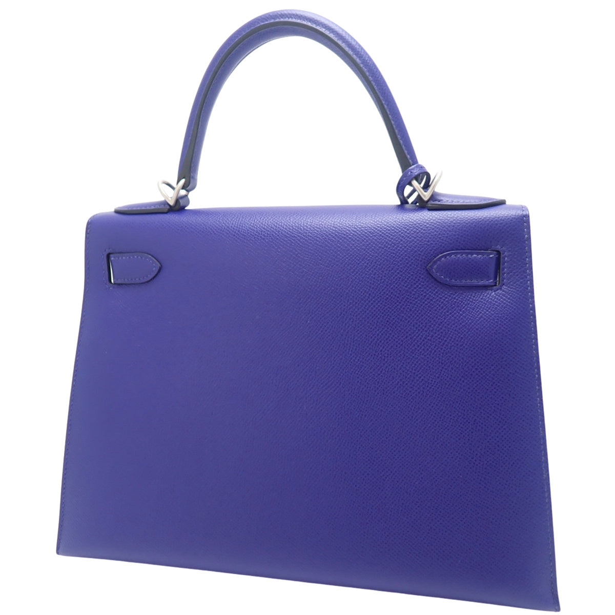 Kelly 28 Veau Epsom Bleu Electrique Matte Silver Hardware U stamp