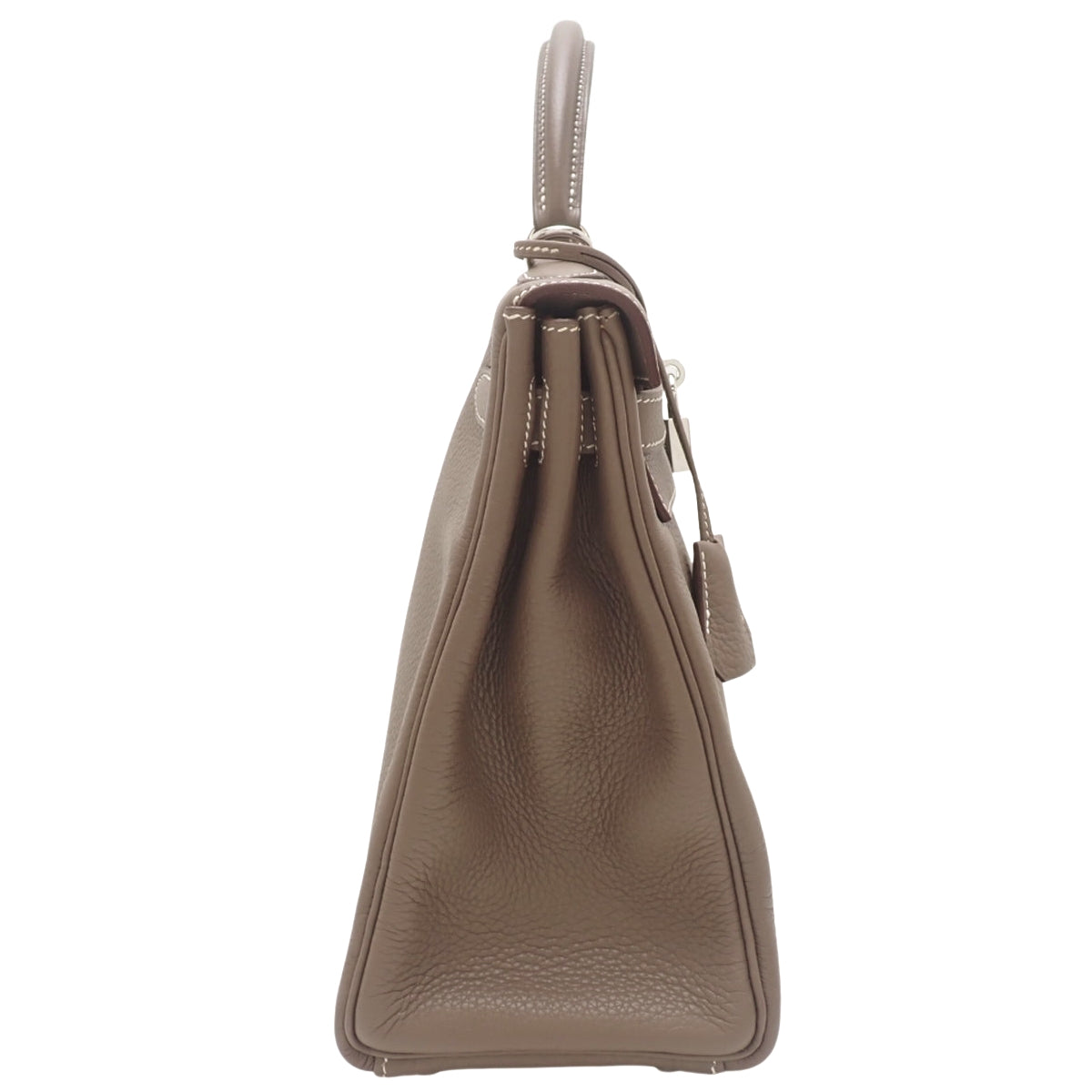 Kelly 32 Taurillon Clemence Etoupe/Etope 银扣 □M刻印