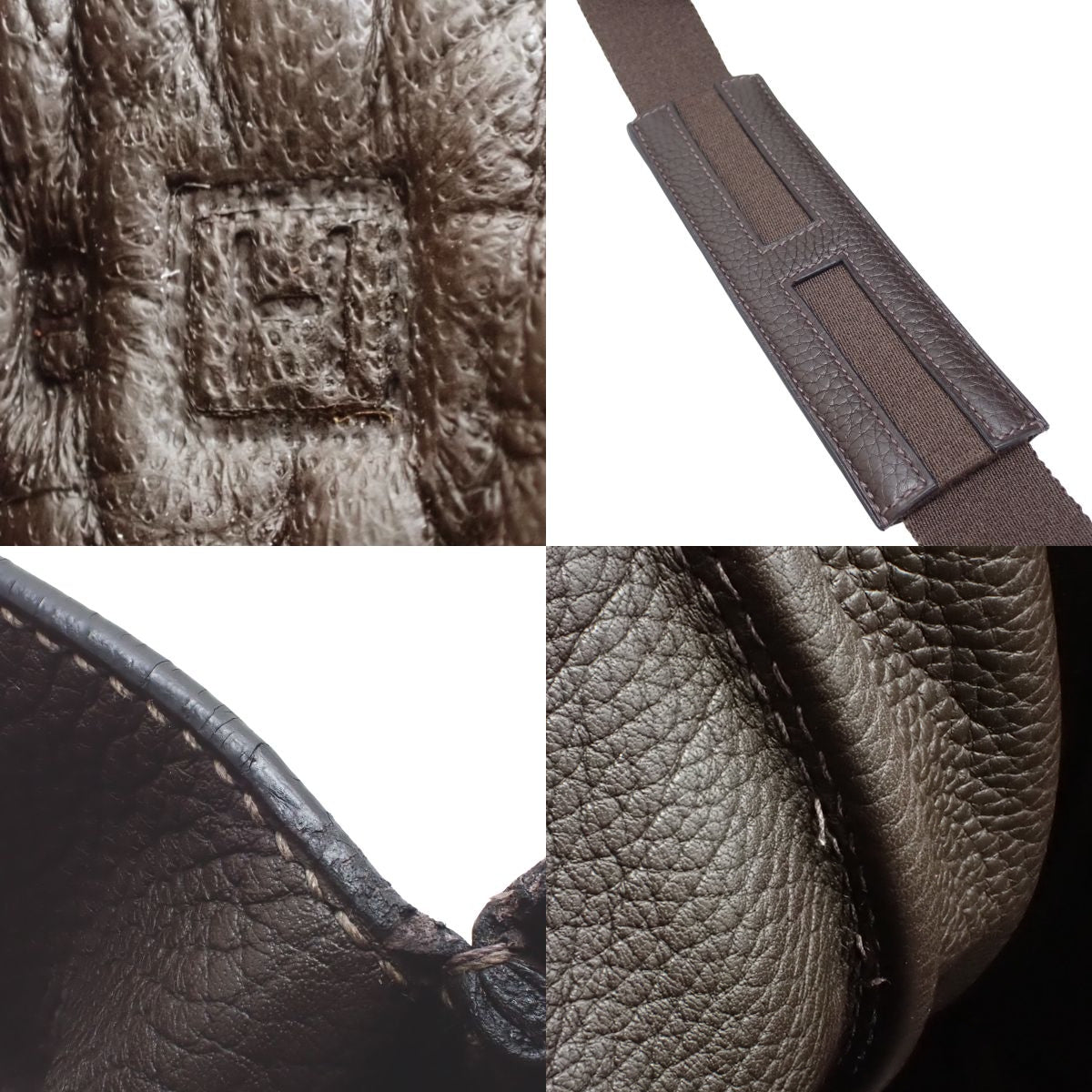 Tibet MM Tricolor Clemence Ebene Silver Hardware □H Stamp